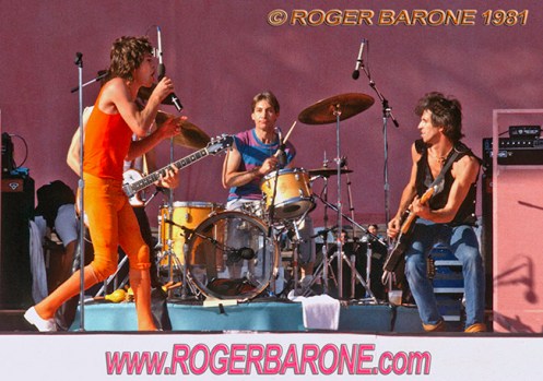 charlie watts rolling stones jfk stadium concert photo by roger barone 9/27/81