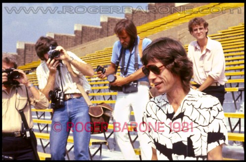 Mick Jagger press conference photo from philly by roger barone august 1981