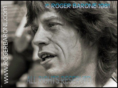 Mick Jagger press conference JFK Stadium, Philadelphia (8/26/81) © ROGER BARONE 1981