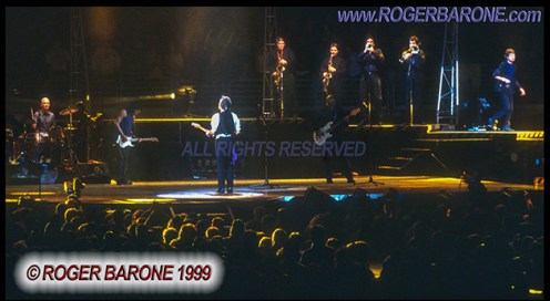 rolling stones group shot First Union Center 3/15/99 © roger barone 1999