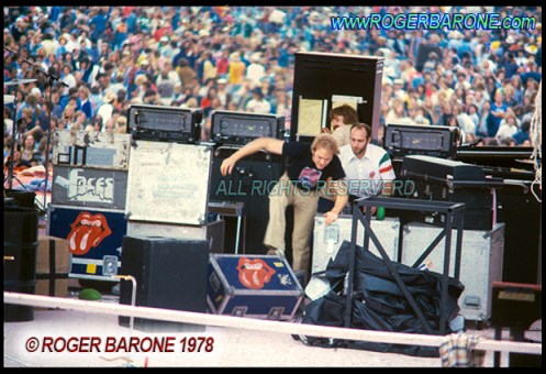 Rolling Stones after concert riot JFK Stadium 197i8 © roger barone
