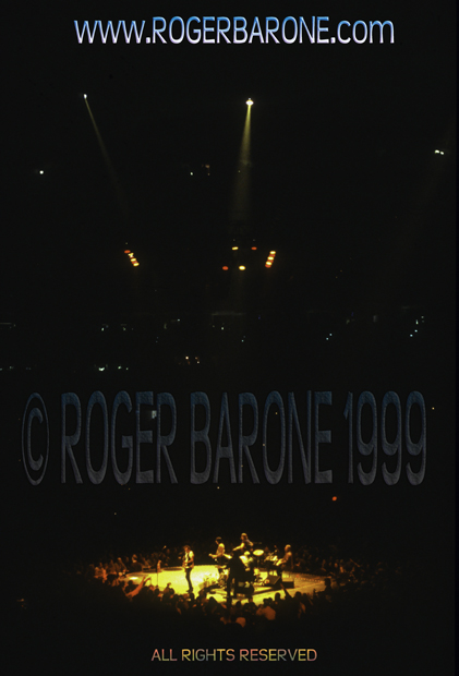 stones_wide_shot_full_stage_web rolling stones perform on small stage at First Union Center 3/15/1999 photo: roger barone
