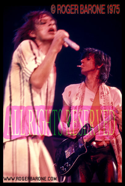 Mick Jagger and Keith Richards Spectrum Arena June 29, 1975 © roger barone