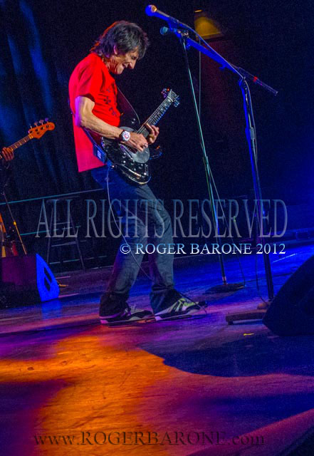 Rolling Stones guitarist Ronnie Wood solo performance Atlantic City April 21, 2012. © roger barone