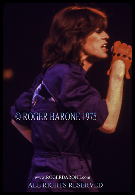 Rolling Stones Mick Jagger Philly Spectrum june 29, 1976 photo by roger barone