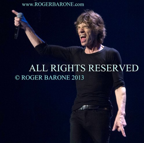 Mick Jagger Rolling Stones laughing Wells Fargo Center ,Philly, June 21 2013, photo by roger barone copyrighted
