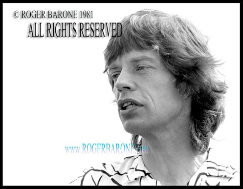 mick jagger portrait jfk stadium 1981 © Roger Barone
