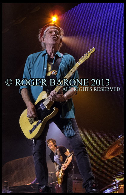 Keith RIchards plays fender telecaster during Rolling Stones Philly "50 and Counting" Tour. June 15, 2013. © roger barone