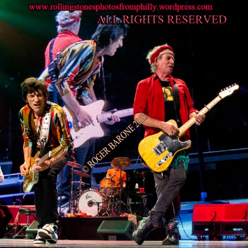Keith Richards and Ronnie Wood "50 And Counting" in Philly. June 21, 2013, © roger barone