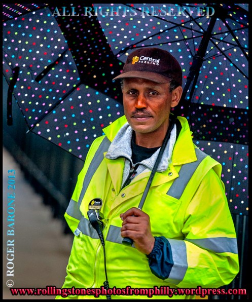 wells fargo center delivery ramp security guard, june 18, 2013 photo roger barone