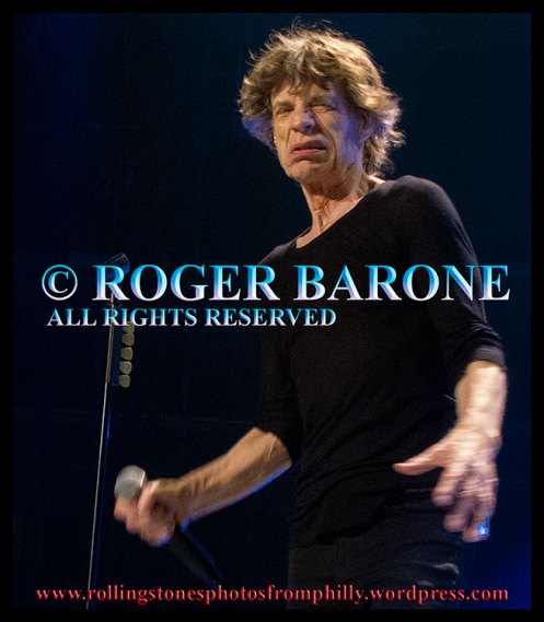 Mick Jagger at seventy years old, Wells Fargo Center, Philly, photo by roger barone