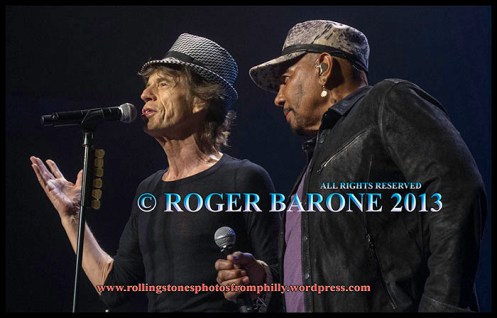 mick jagger and aaron neville "under the boardwalk" in philly. photo by roger barone, june 21, 2013