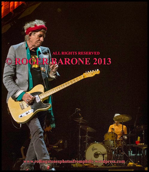 Keith Richards telecaster guitar june 21, 2013 wells fargo center, photo by roger barone