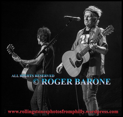 Keith Richards & Ronnie Wood "You Got The Silver" Wells Fargo Center June 21, 2013. photo by roger barone
