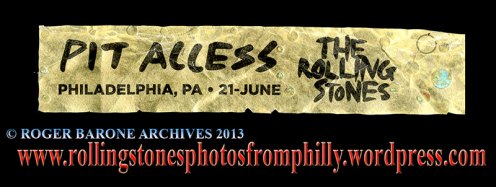 Rolling Stones Tongue Pit Bracelet Philadelphia june 21, 2013 roger barone archives