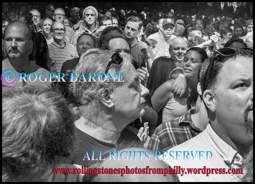 Rolling Stones Tongue Pit Crowd, Friday June 21, 2013; © roger barone