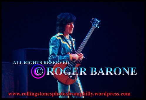 Rolling Stones bass player Bill Wyman Philadephia June 29, 1975 Tour of the Americas, © Roger Barone 2013