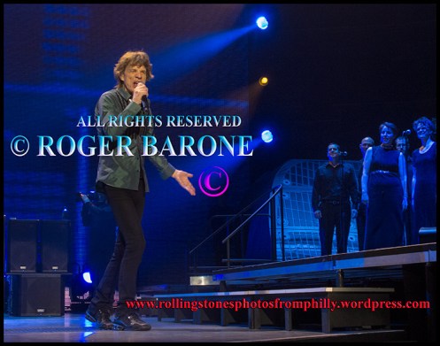 Mick Jagger and Rolling Stones singing "You Can't Always Get What You Want" in Philly, June 21, 2013. © roger barone