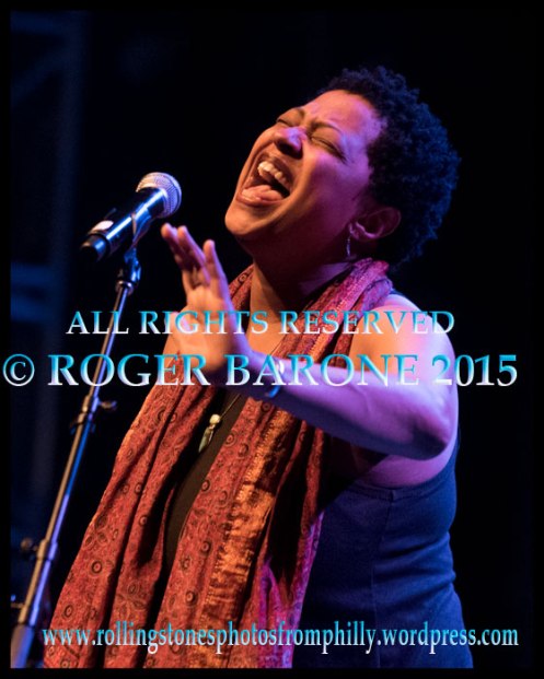 Rolling Stones' backup singer, Lisa Fischer, performing at the Keswick Theater. April 30, 2015 photo: roger barone